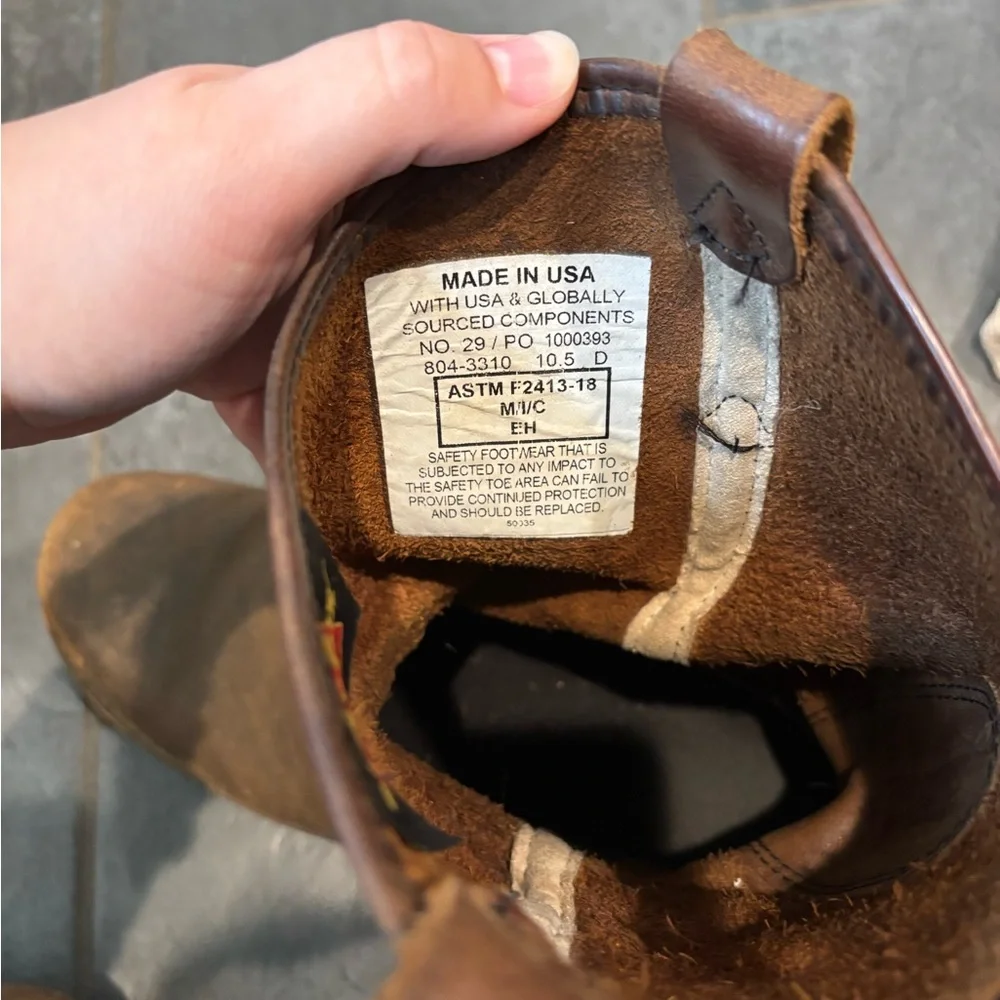 Thorogood Men's Wellington Trail Crazyhorse Steel Toe Round Toe Work Boot 10.5